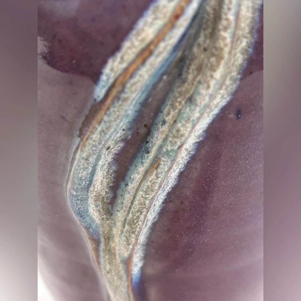 CK JORDAN Studio Pottery Hand Crafted Vase with Stunning Glaze. Signed by Artist